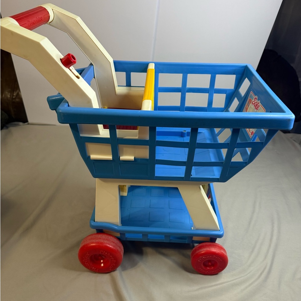 Vintage 1989 Fisher Price Kids Shopping Cart